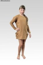 Palaidinė su kišenėmis, ruda