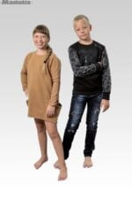 Palaidinė su kišenėmis, ruda