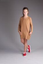 Palaidinė su kišenėmis, ruda