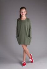 Palaidinė su kišenėmis,  žalsva