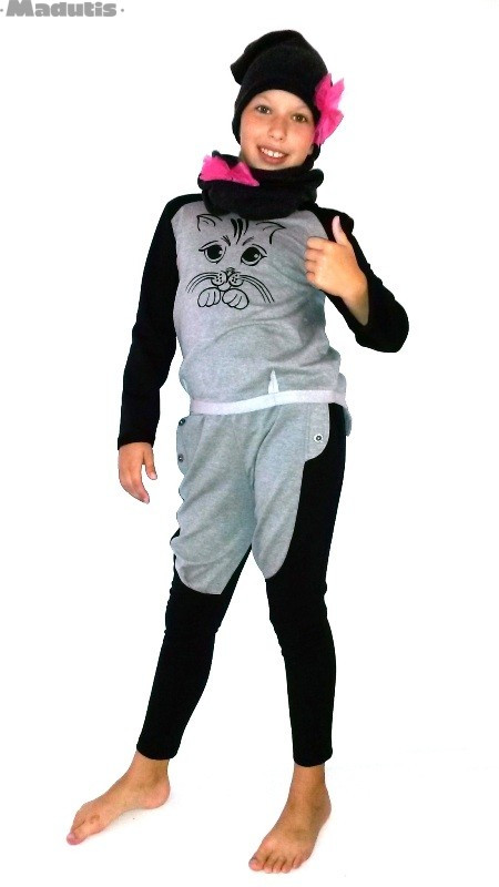 Sportinis kostiumas Kačiukas, pilkas/juodas